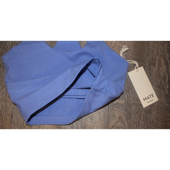 MATE THE‎ LABEL ORGANIC STRETCH RACERBACK TANK BLUBERRY NWT $68 - Picture 3 of 4